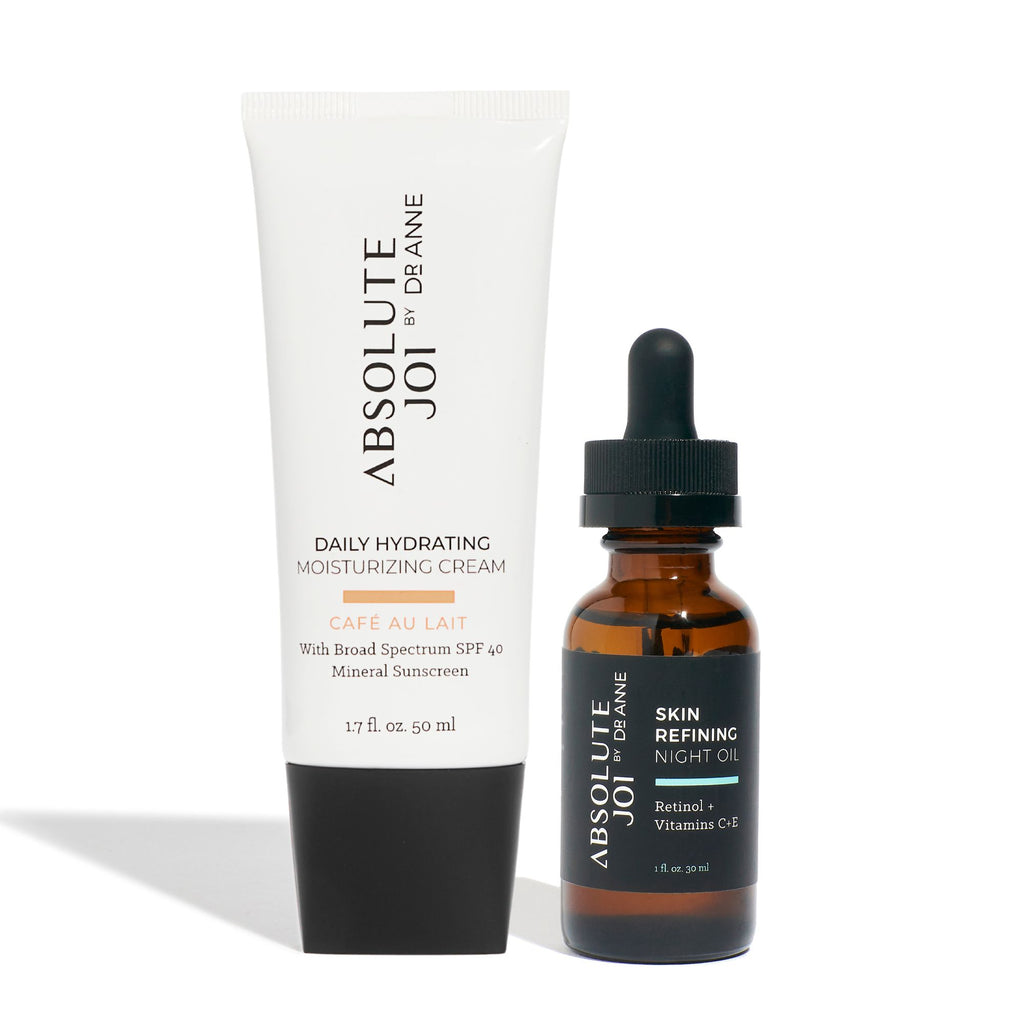 Day & Night Bundle with SPF 40 and Retinol Night Oil for Dark Marks and Anti-Aging